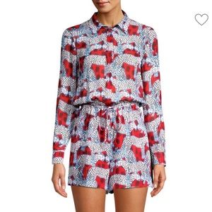 Parker Kathleen Animal Print Romper